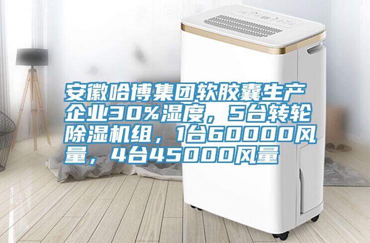 安徽哈博集團軟膠囊生產企業30%濕度，5台轉輪91看片软件大全組，1台60000風量，4台45000風量