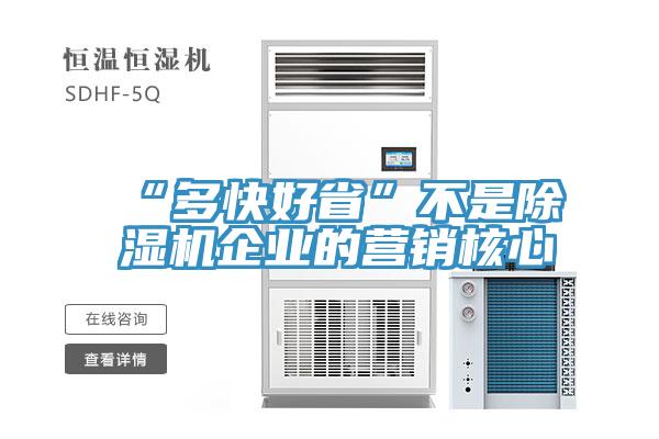 “多快好省”不是91看片软件大全企業的營銷核心