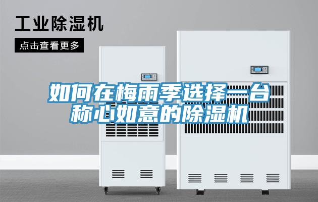 如何在梅雨季選擇一台稱心如意的91看片软件大全