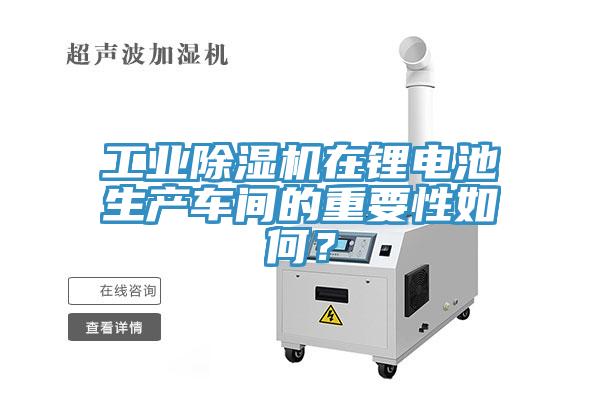 工業91看片软件大全在鋰電池生產車間的重要性如何？