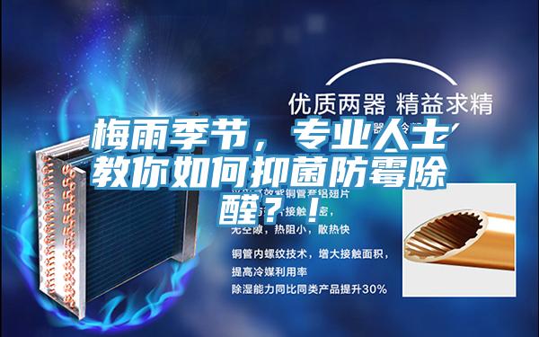 梅雨季節，專業人士教你如何抑菌防黴除醛？！