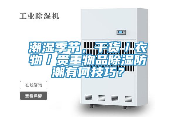 潮濕季節，幹貨／衣物／貴重物品除濕防潮有何技巧？