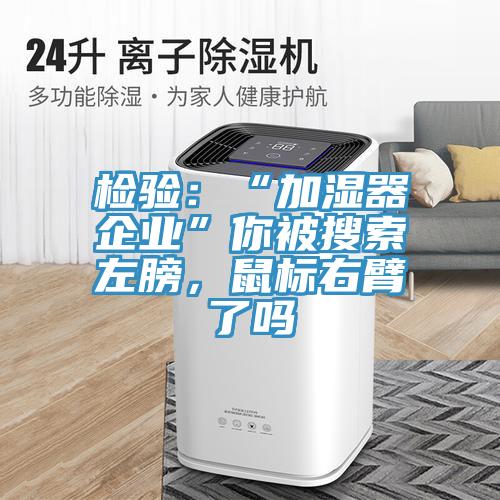 檢驗：“加濕器企業”你被搜索左膀，鼠標右臂了嗎