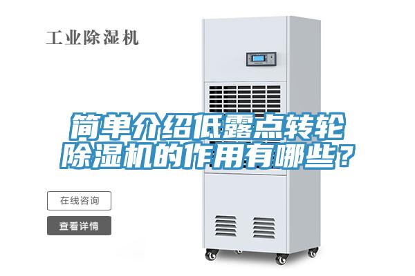 簡單介紹低露點轉輪91看片软件大全的作用有哪些？