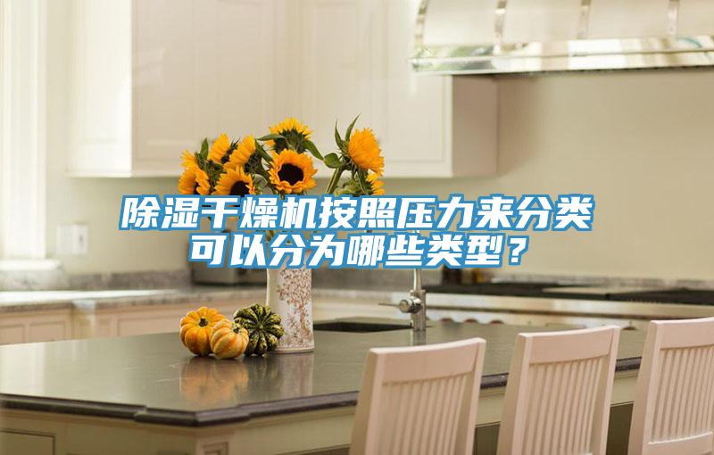 除濕幹燥機按照壓力來分類可以分為哪些類型？