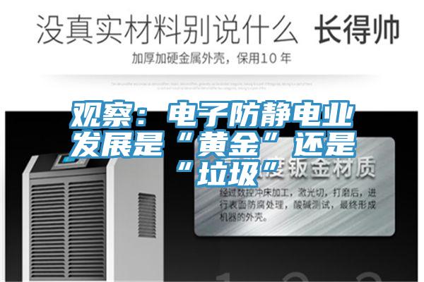 觀察：電子防靜電業發展是“黃金”還是“垃圾”