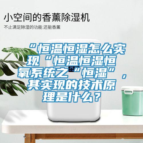 “恒溫恒濕怎麽實現“恒溫恒濕恒氧係統之“恒濕”，其實現的技術原理是什麽？