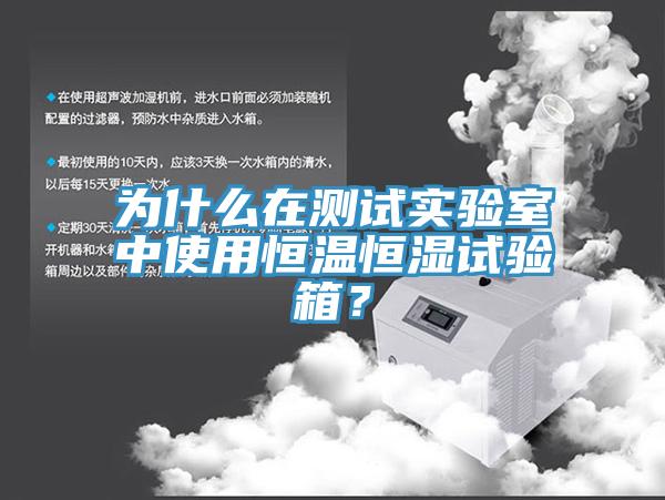 為什麽在測試實驗室中使用恒溫恒濕試驗箱？