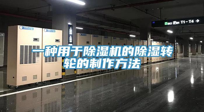 一種用於91看片软件大全的除濕轉輪的製作方法