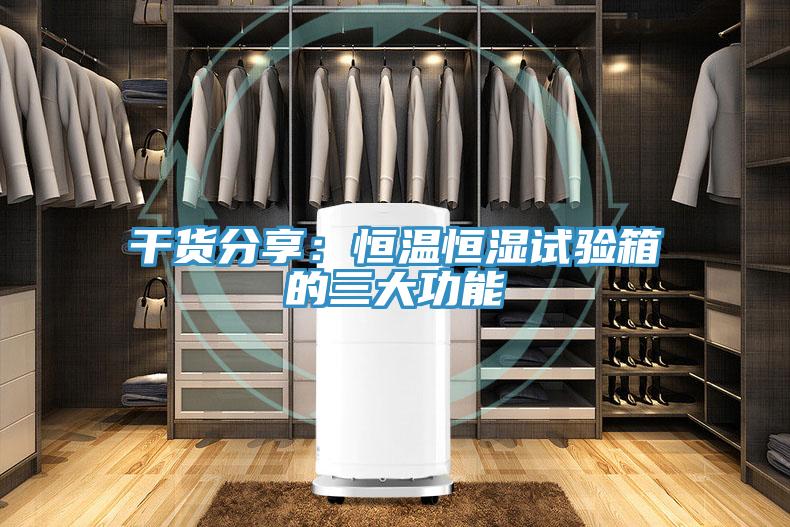 幹貨分享：恒溫恒濕試驗箱的三大功能