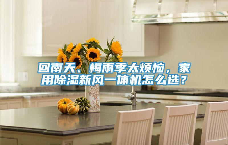 回南天、梅雨季太煩惱，家用除濕新風一體機怎麽選？