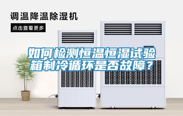 如何檢測恒溫恒濕試驗箱製冷循環是否故障？