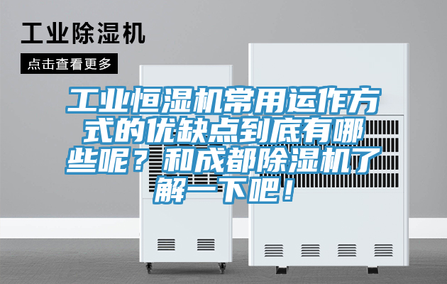 工業恒濕機常用運作方式的優缺點到底有哪些呢？和成都91看片软件大全了解一下吧！