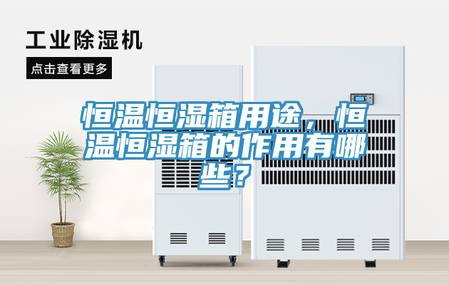 恒溫恒濕箱用途，恒溫恒濕箱的作用有哪些？