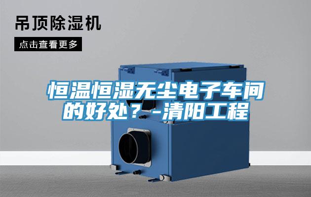 恒溫恒濕無塵電子車間的好處？-清陽工程
