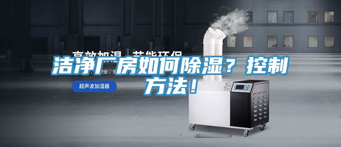 潔淨廠房如何除濕？控製方法！