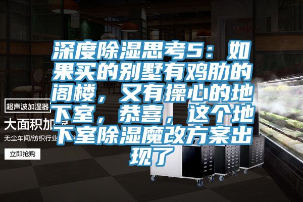 深度除濕思考5：如果買的別墅有雞肋的閣樓，又有操心的地下室，恭喜，這個地下室除濕魔改方案出現了