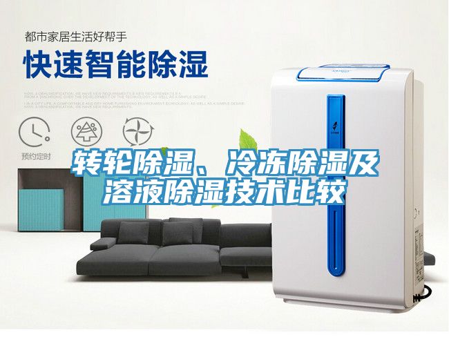 轉輪除濕、冷凍除濕及溶液除濕技術比較